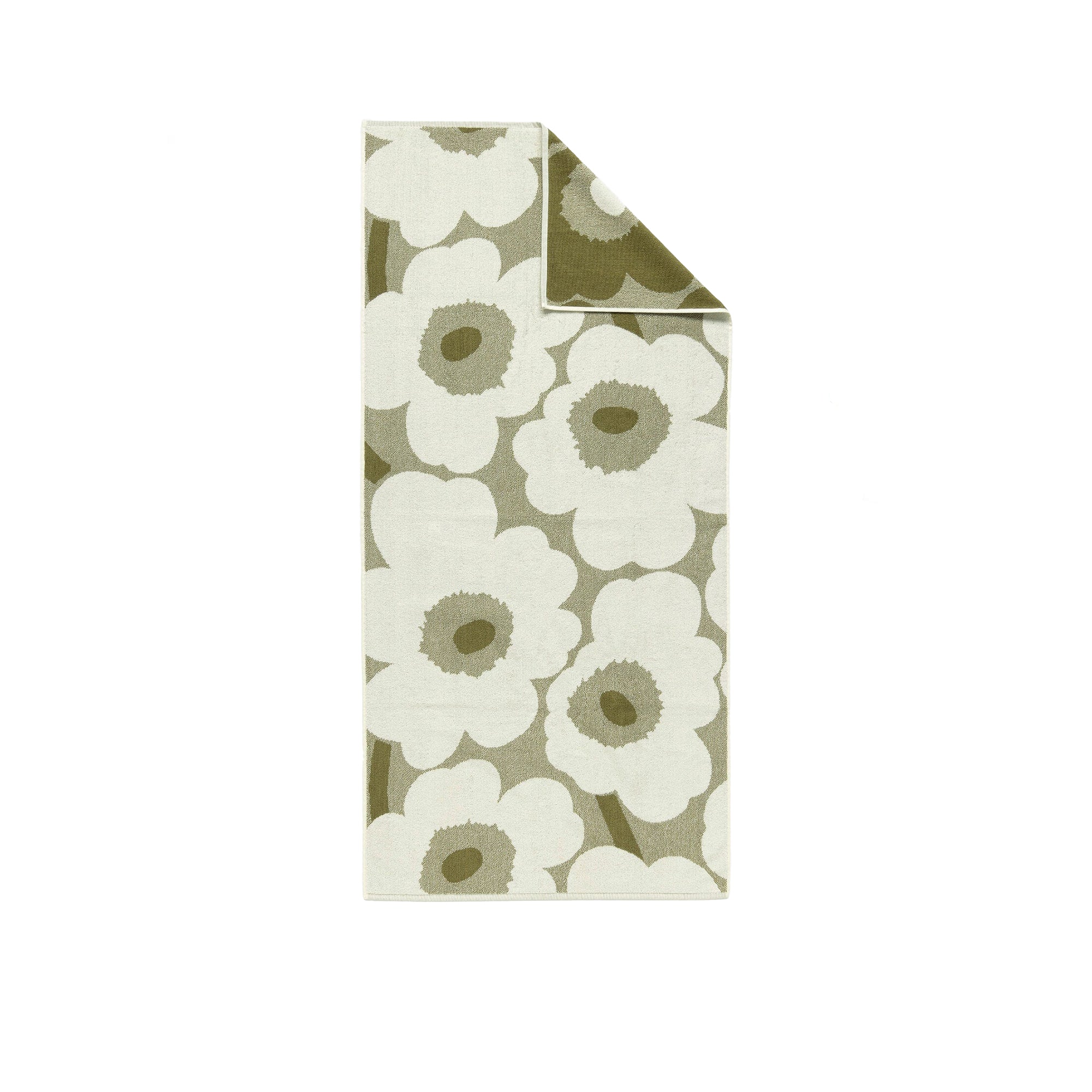 Image of Unikko Towel, Green Umber and Cream