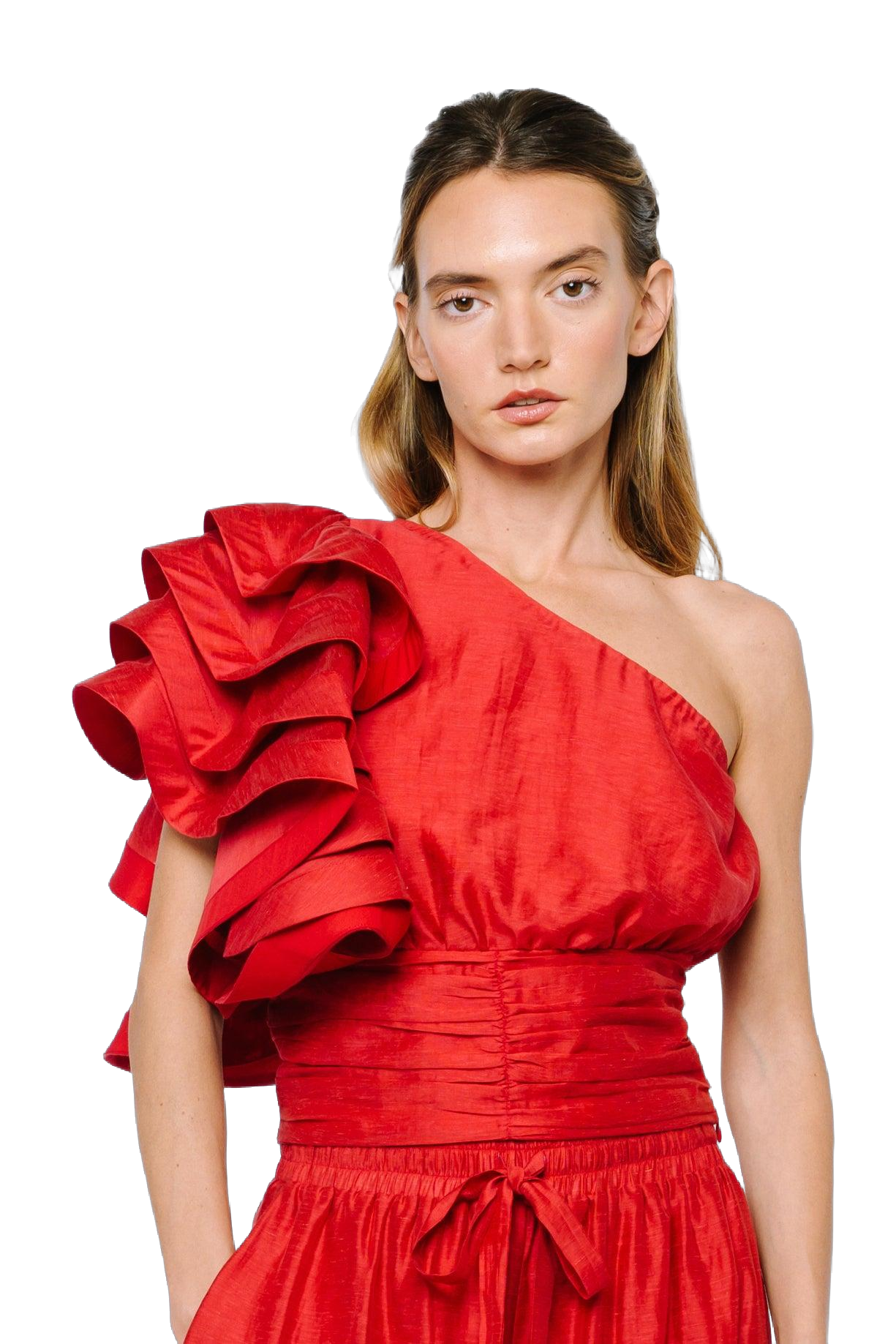 Image of Risa One Shoulder Ruffle Top