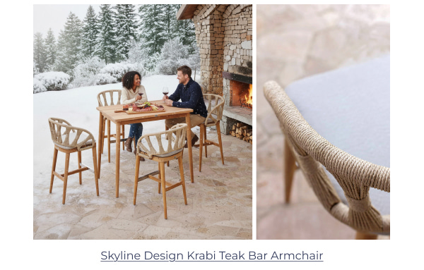 Skyline Design Krabi Teak Bar Armchair