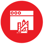 Icon of a hand holding multiple cog wheels