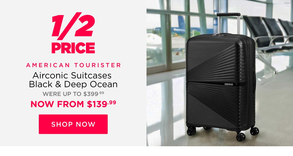 American Tourister	Airconic Suitcases Black & Deep Ocean