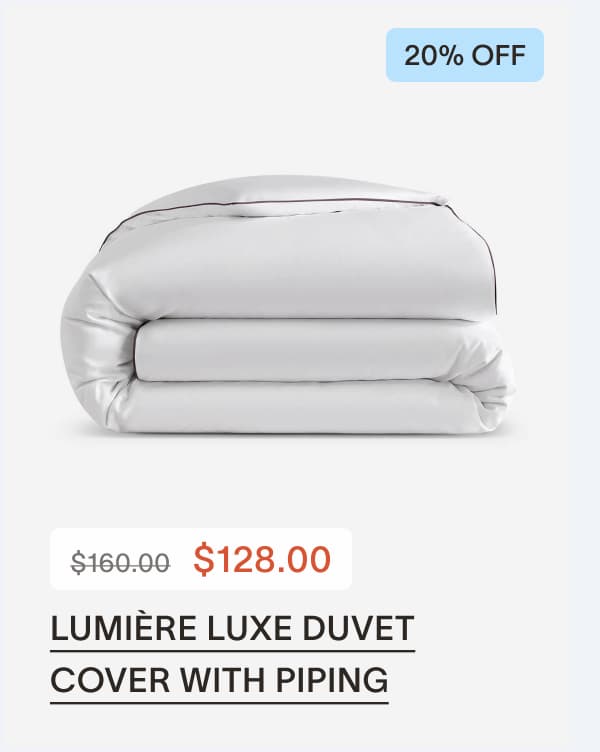 LUMIÈRE LUXE DUVET COVER WITH PIPING