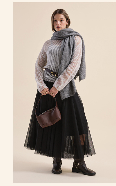 Aubrie Knit Detail Sweater