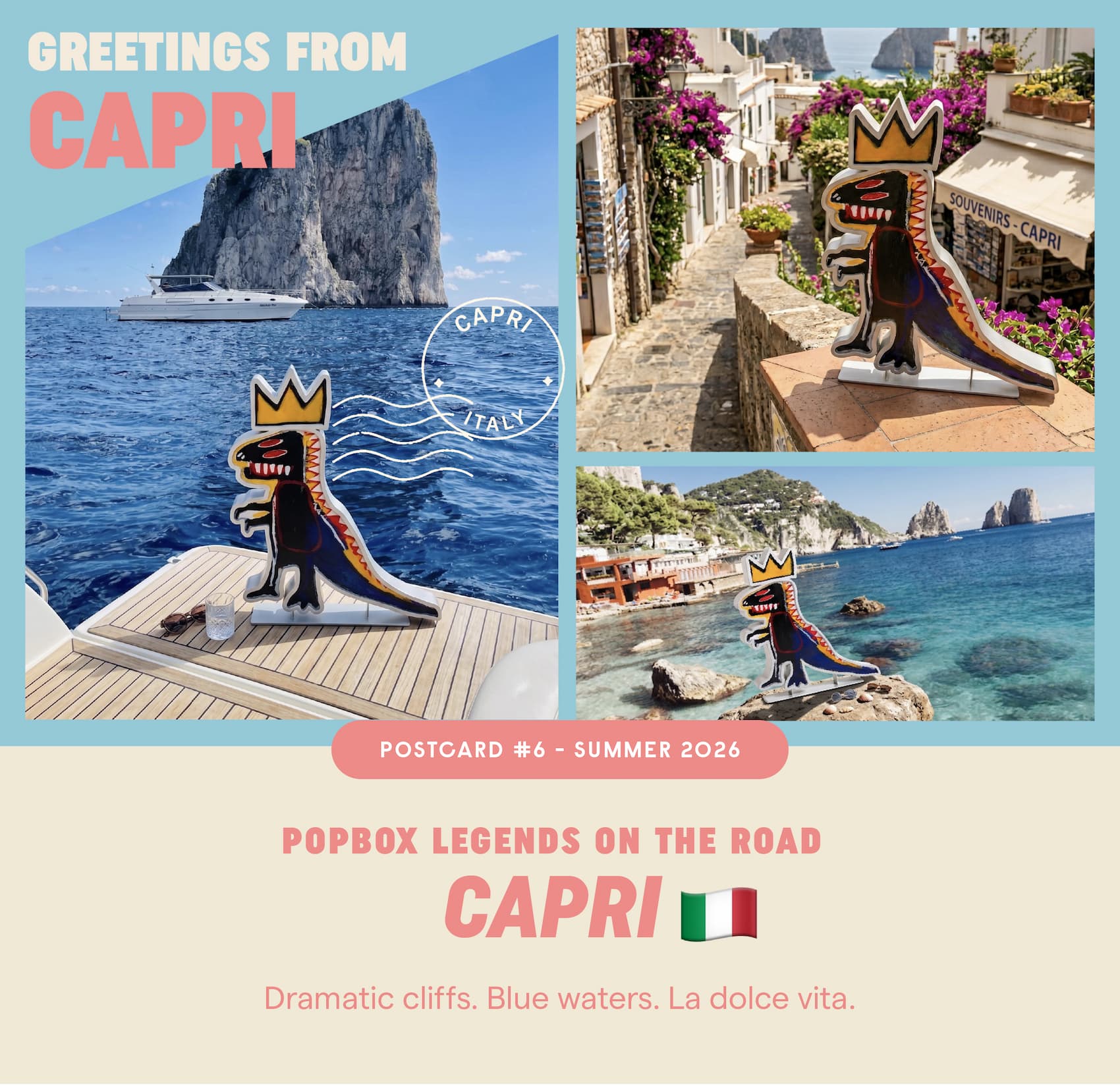 Dramatic cliffs. Blue waters. La dolce vita. 