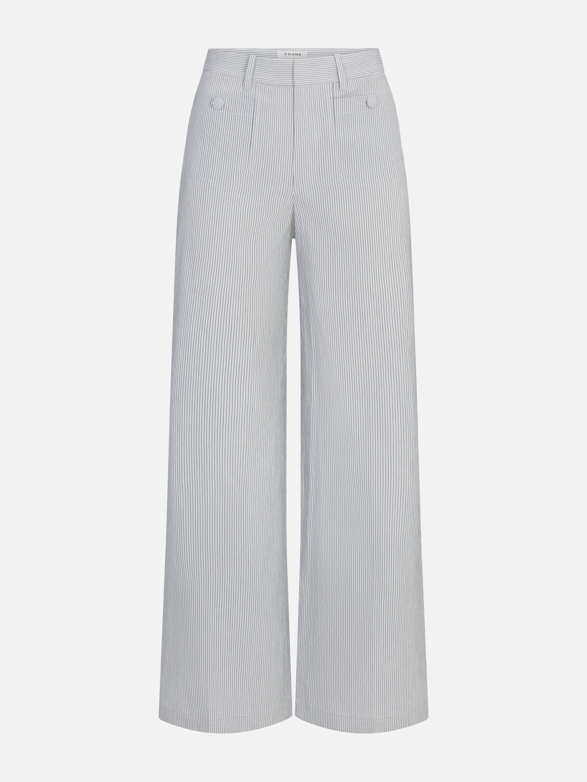 THE STRIPE MODERNIST POCKET TROUSER IN NAVY MULTI