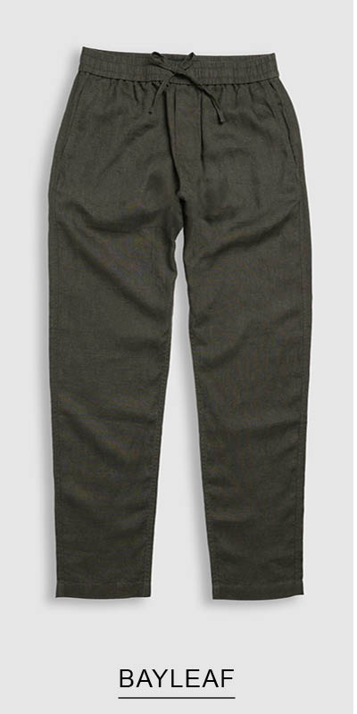 Shop Linen Resort Pant, Bayleaf online and instore at Rodd & Gunn