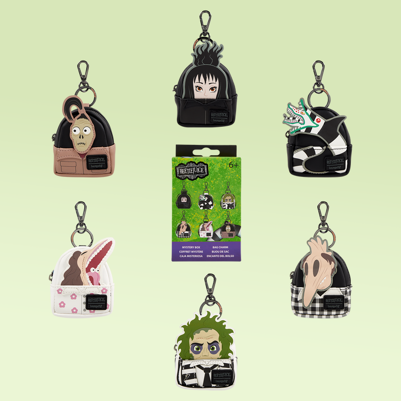 Loungefly Beetlejuice Exclusive Cosplay Mystery Mini Backpack Keychain Charm