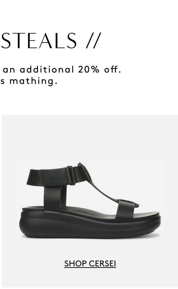 Summer Steals // Use Code: EXTRA20 For An Additional 20% Off. The Math Is Mathing.&nbsp;| Shop Cersei