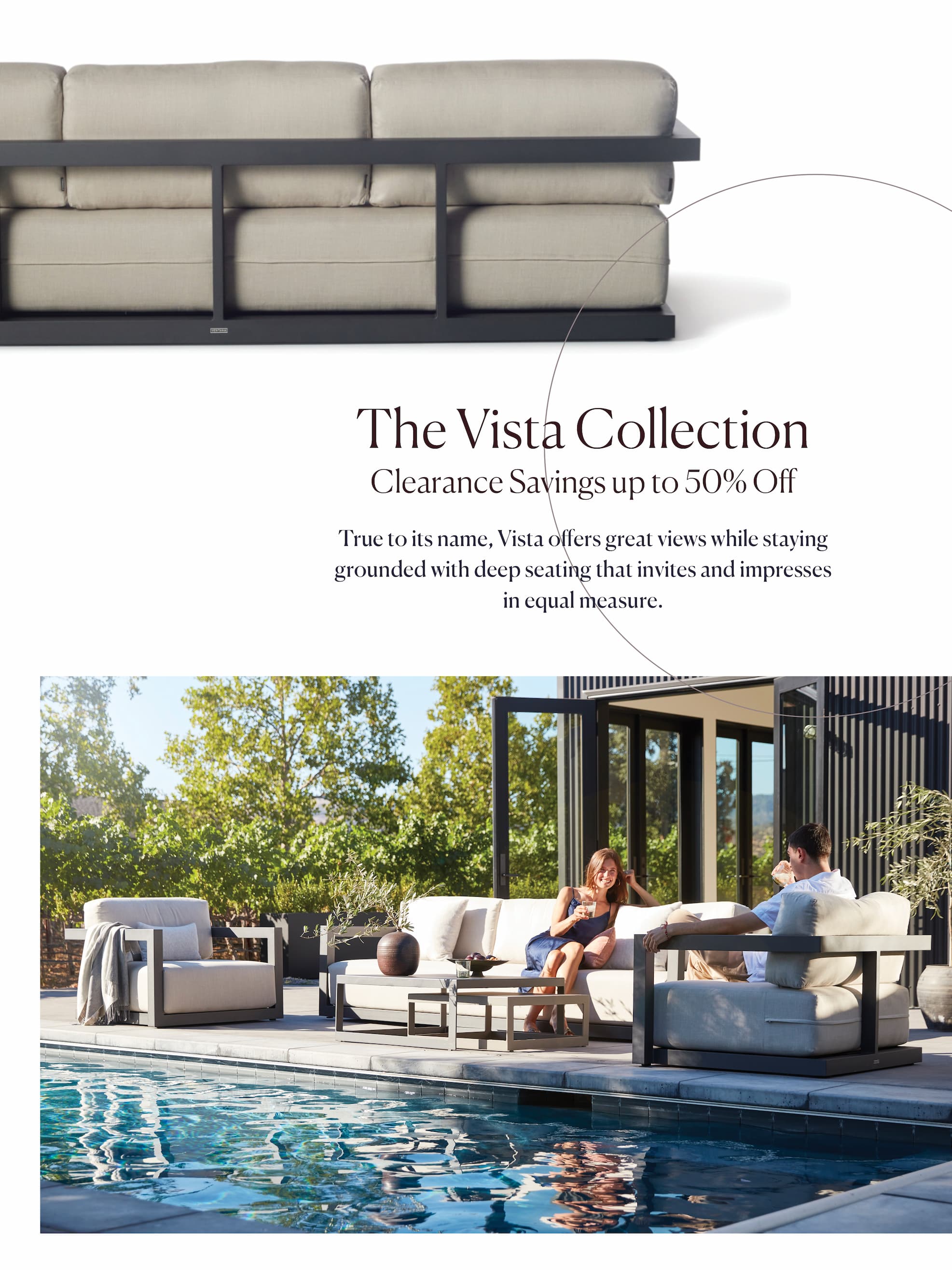 The Vista collection up to 50% off