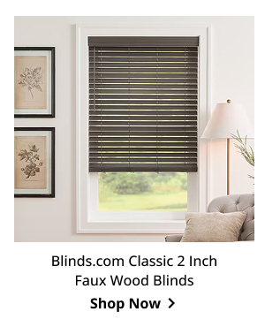 Blinds.com Classic 2 Inch Faux Wood Blinds | Shop Now >
