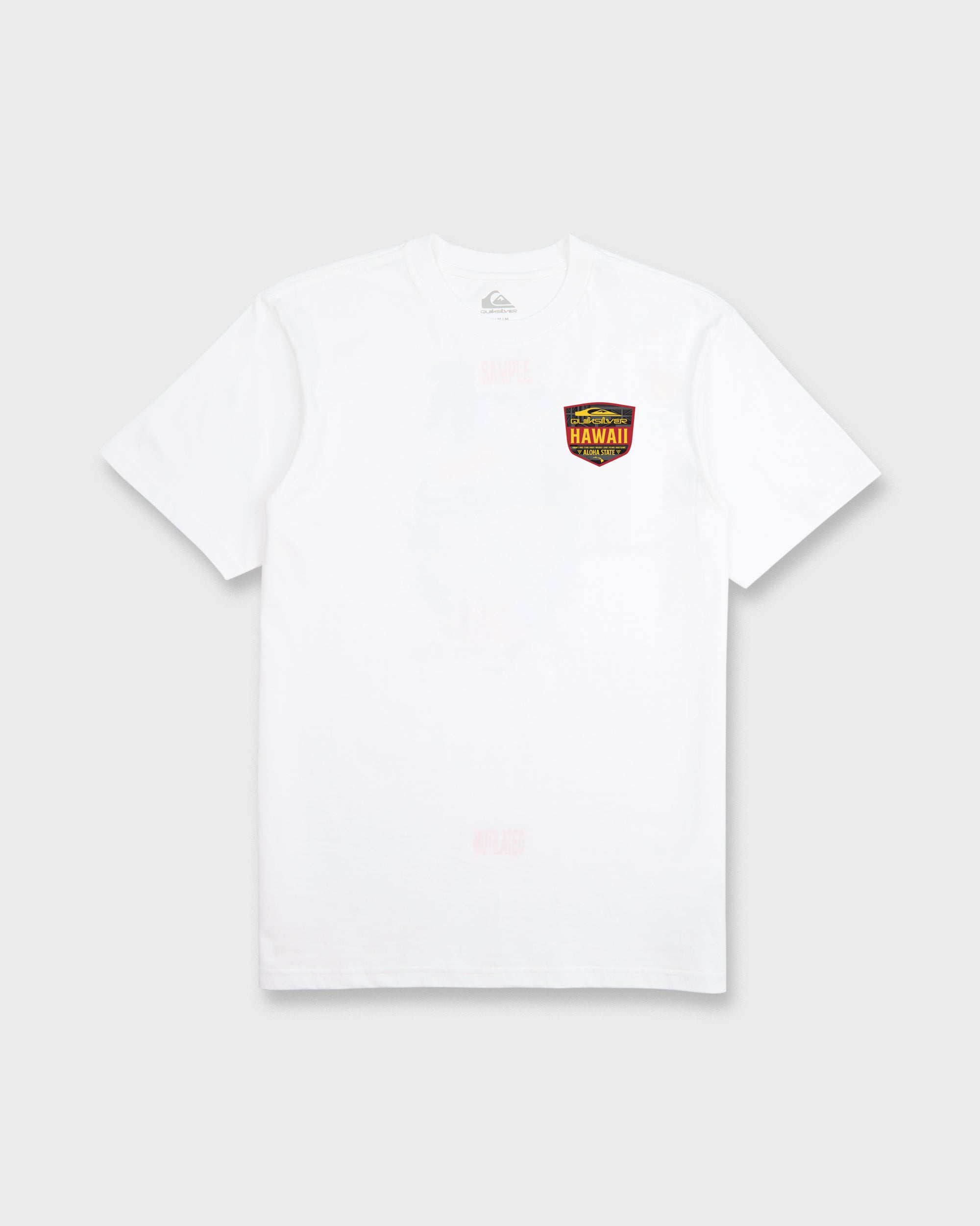 Image of Hawaii Shield Short Sleeve Cotton T-Shirt - White