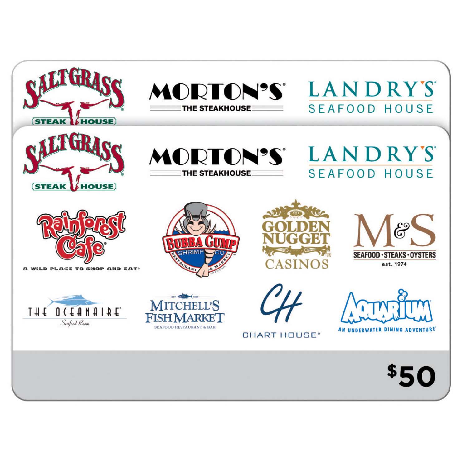 Landry's Multi-Brand Restaurants and More Two $50 eGift Cards ($100 Value)