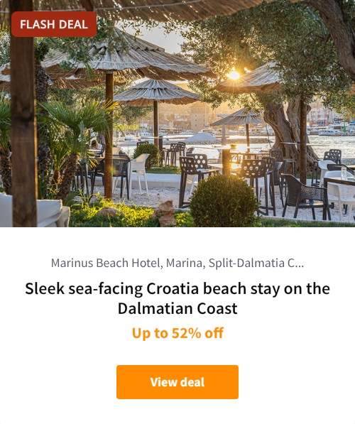 Sleek sea-facing Croatia beach stay on the Dalmatian Coast