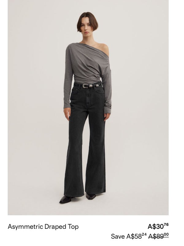 Asymmetric Draped Top A$30.76 SAVE A$58.24
