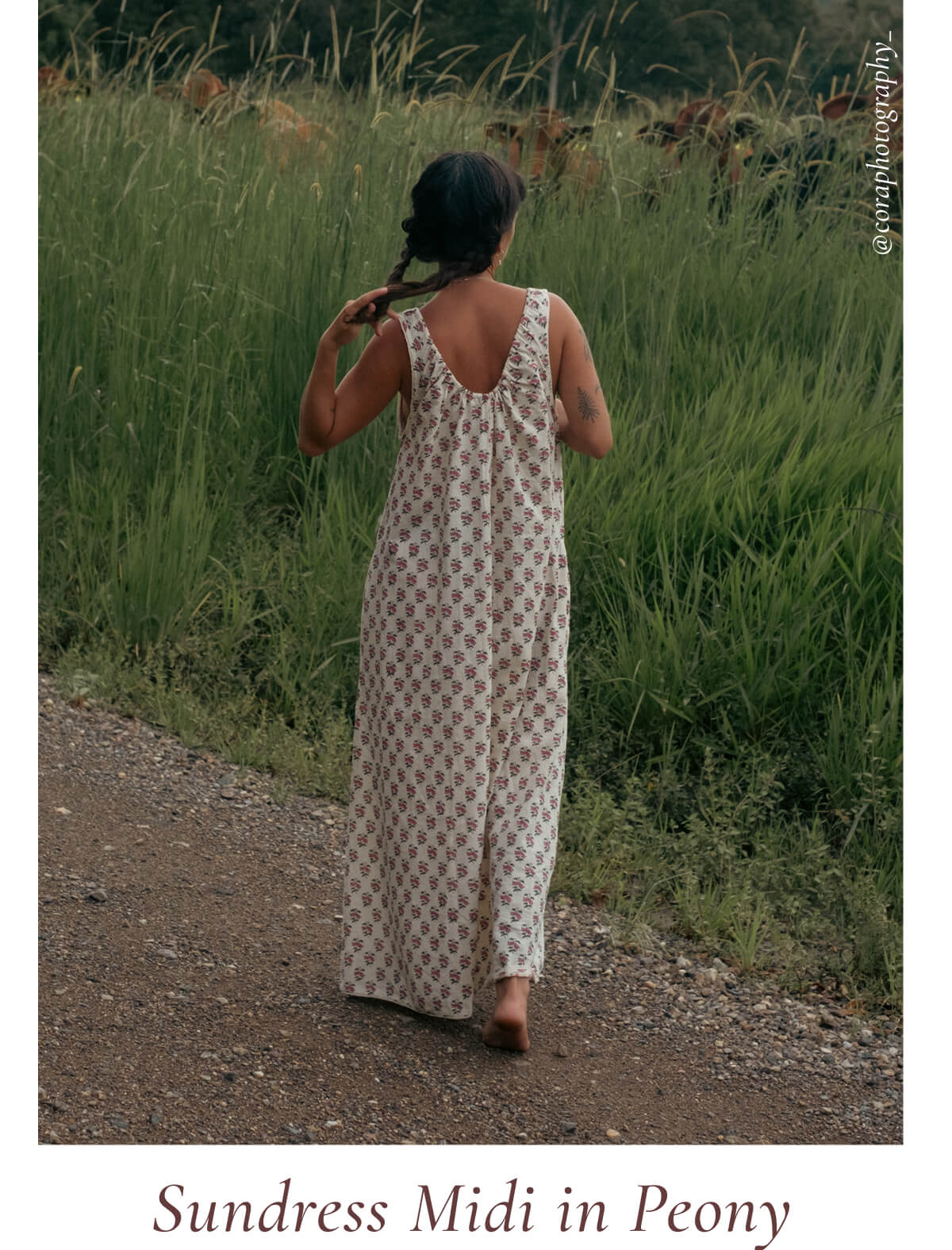 Sundress Midi in Peony