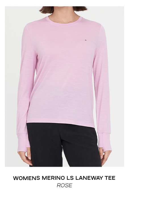 MERINO LS LANEWAY TEE PALE ROSE