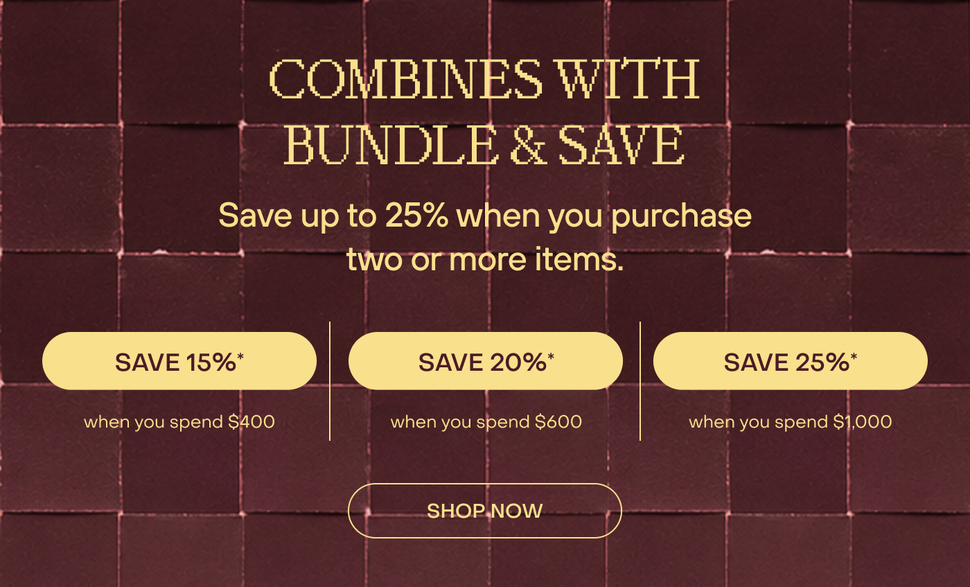 Combines with Bundle & Save