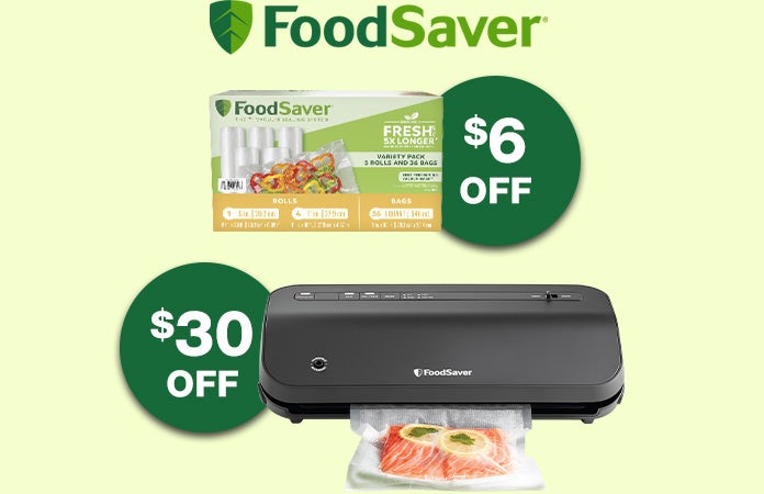 Food Saver Machine and Bags $6 - $30 OFF