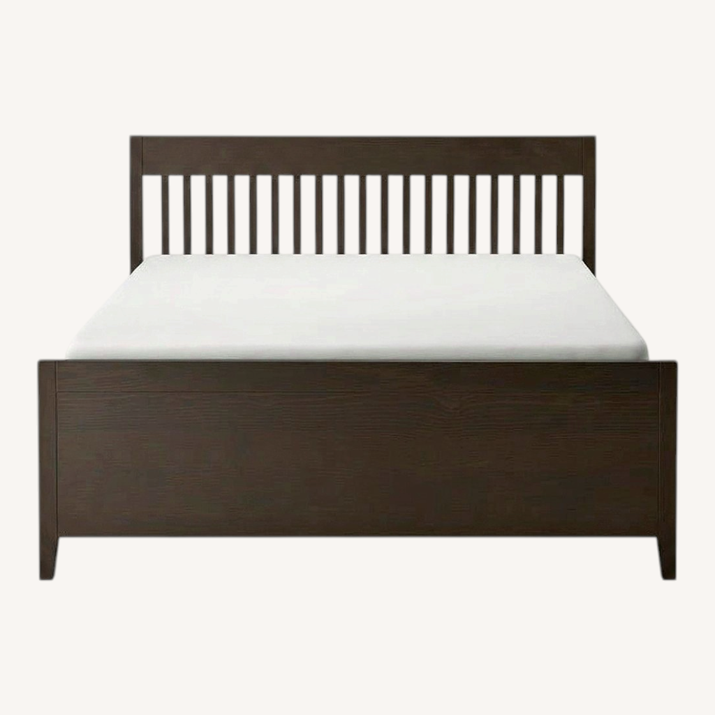 Image of Ikea Idanäs Dark Brown Wood King Bed