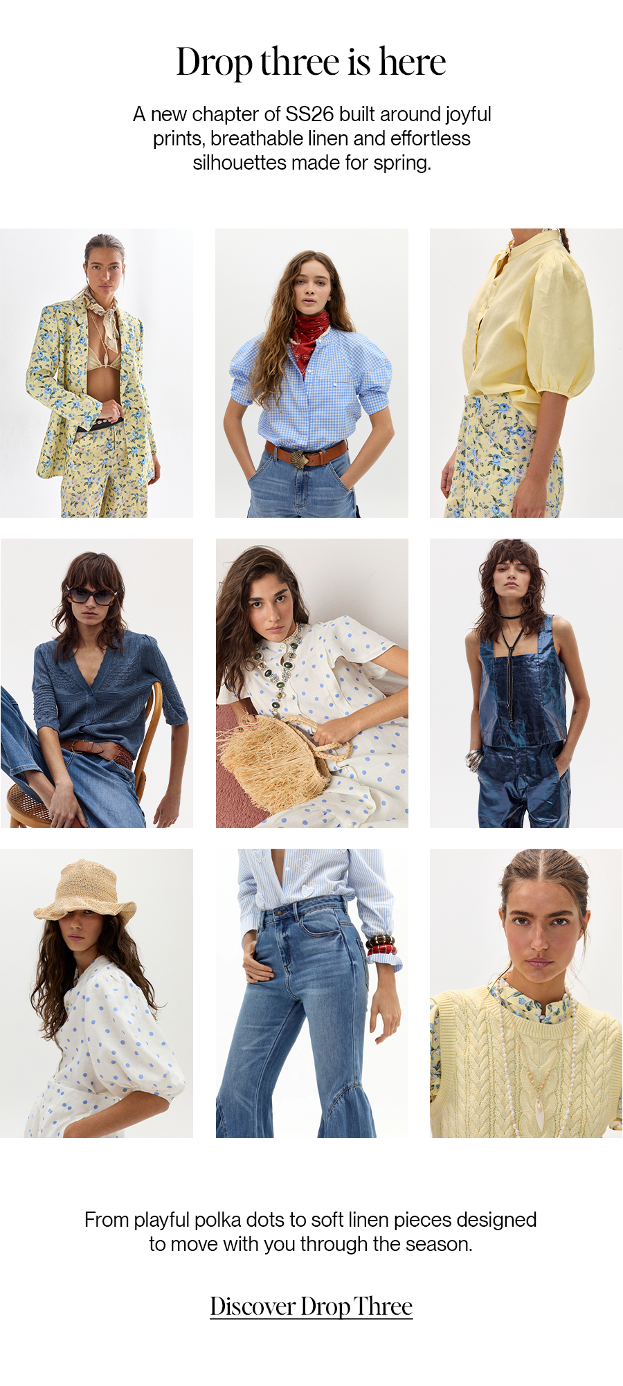 Women with yellow and blue color clothing. Flowery style/