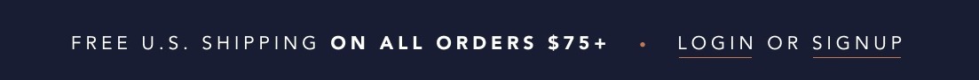 FREE U.S. SHIPPING ON ALL ORDERS $65+
