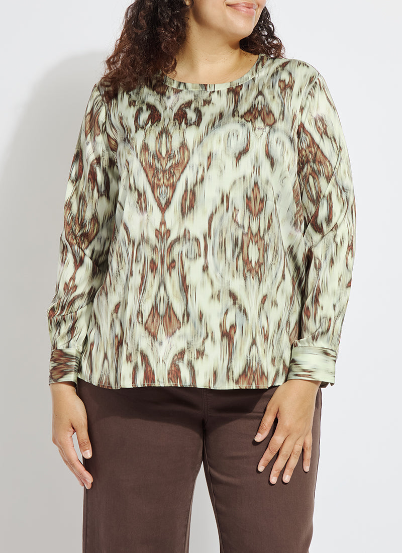 Image of Tanni Crew Neck Blouse Curvy