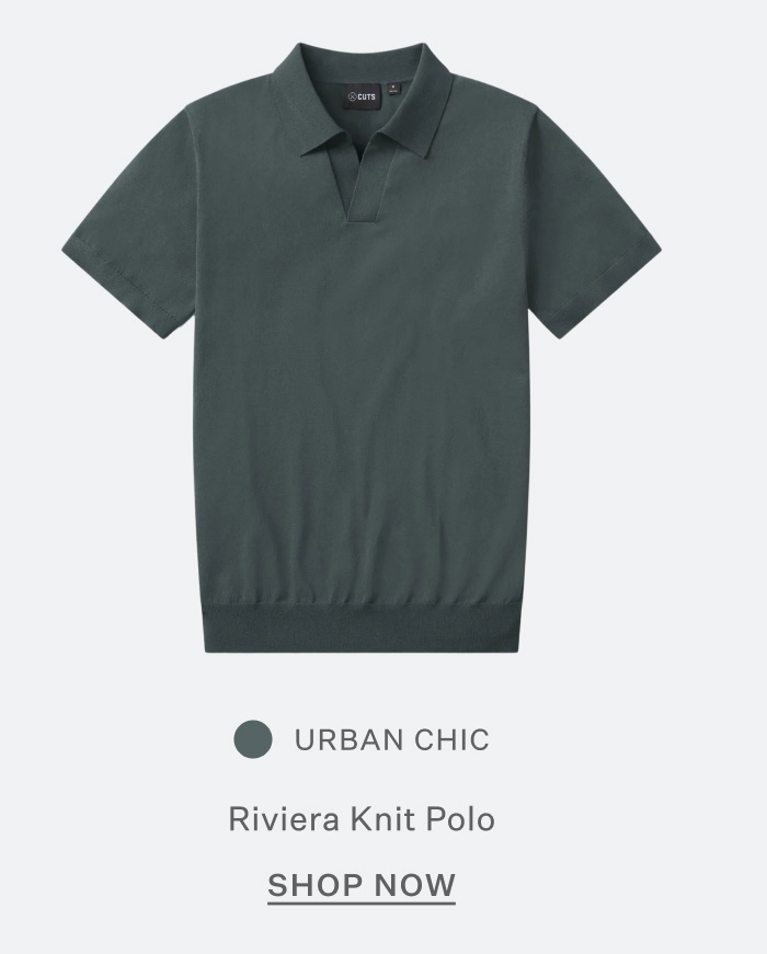 Riviera Knit Polo in Urban Chic