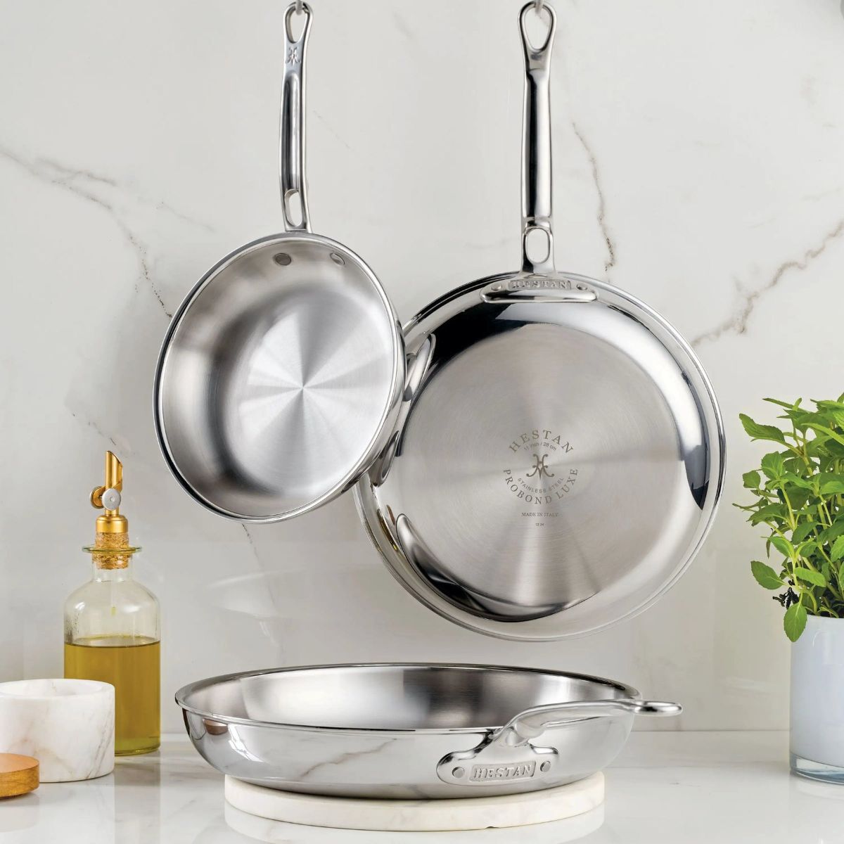 IMG: Lifestyle image of Hestan ProBond Luxe skillets