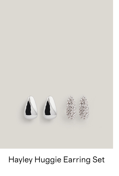 Hayley Huggie Earring Set