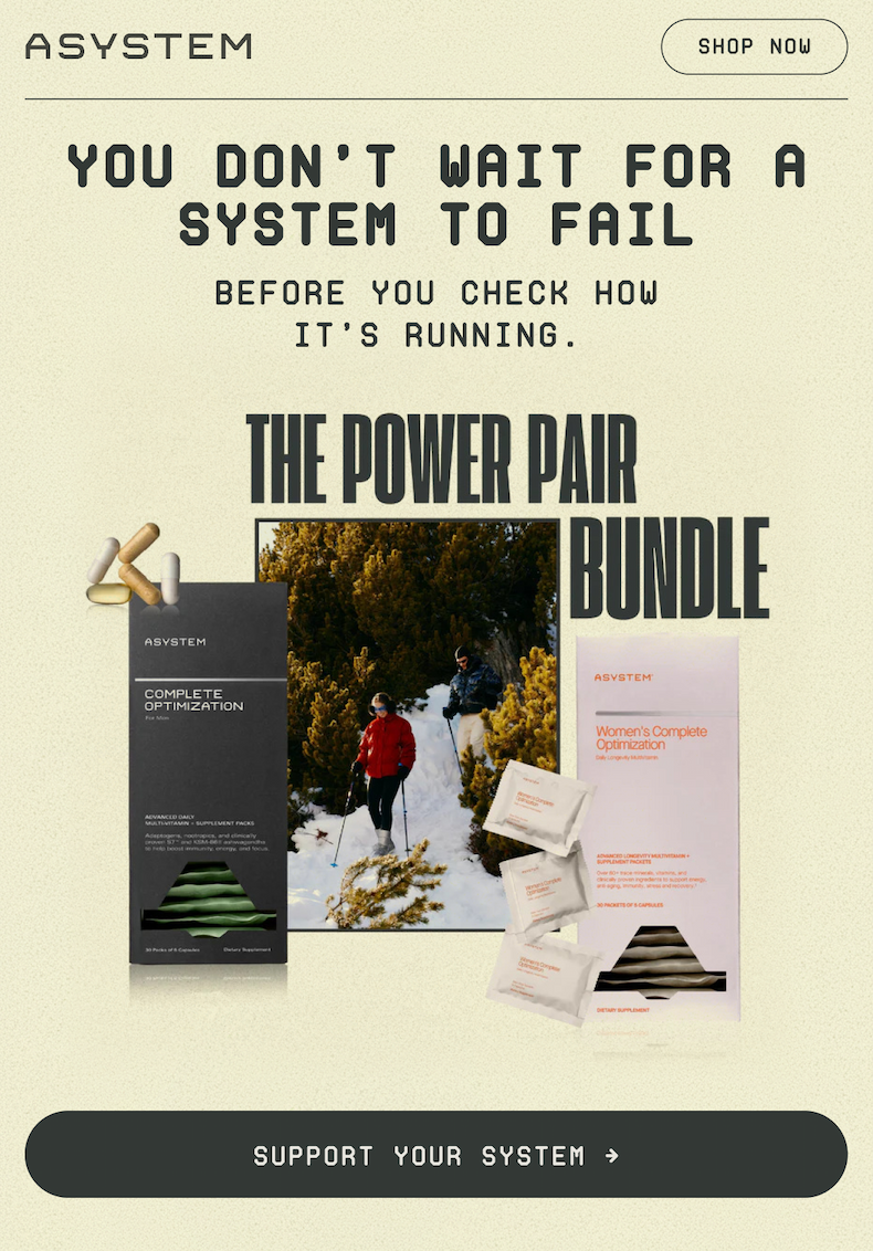 You don't wait for a system to fail 