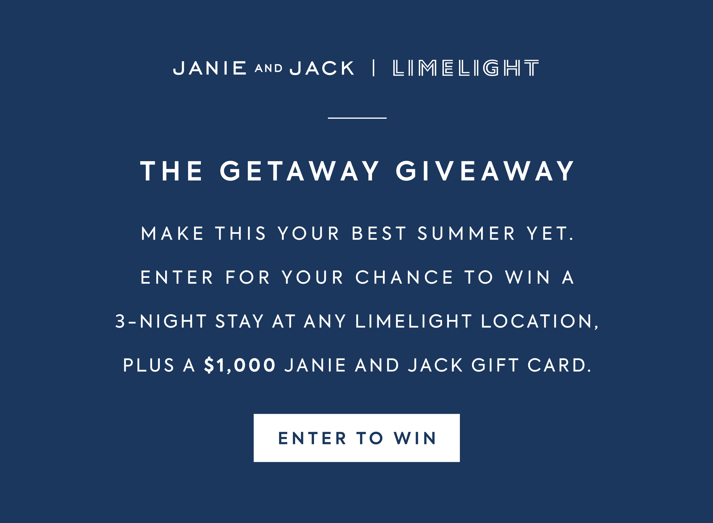 THE GETAWAY GIVEAWAY