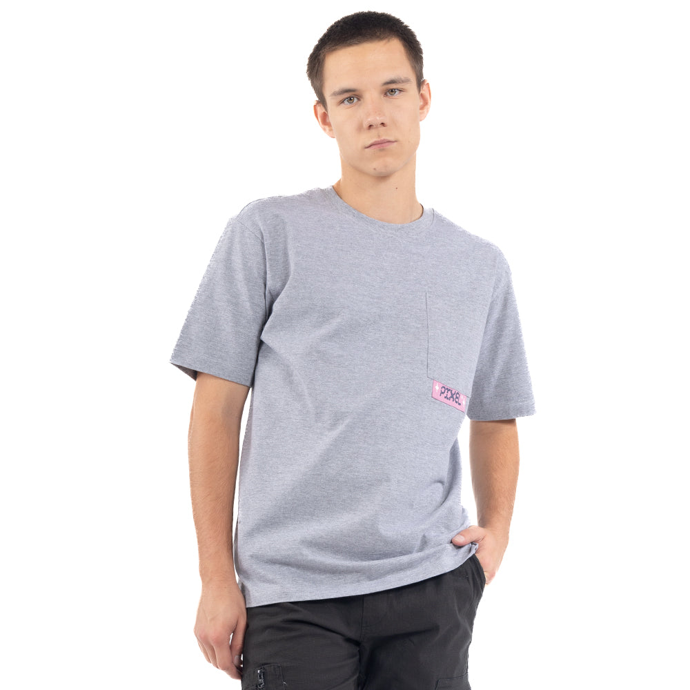 Playera Box Fit con Bolsillo-GRIS / S