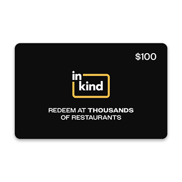 inKind One eGift Card, Thousands of Restaurants ($100 Value)