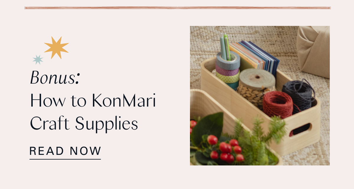 Bonus: How to KonMari Craft Supplies 