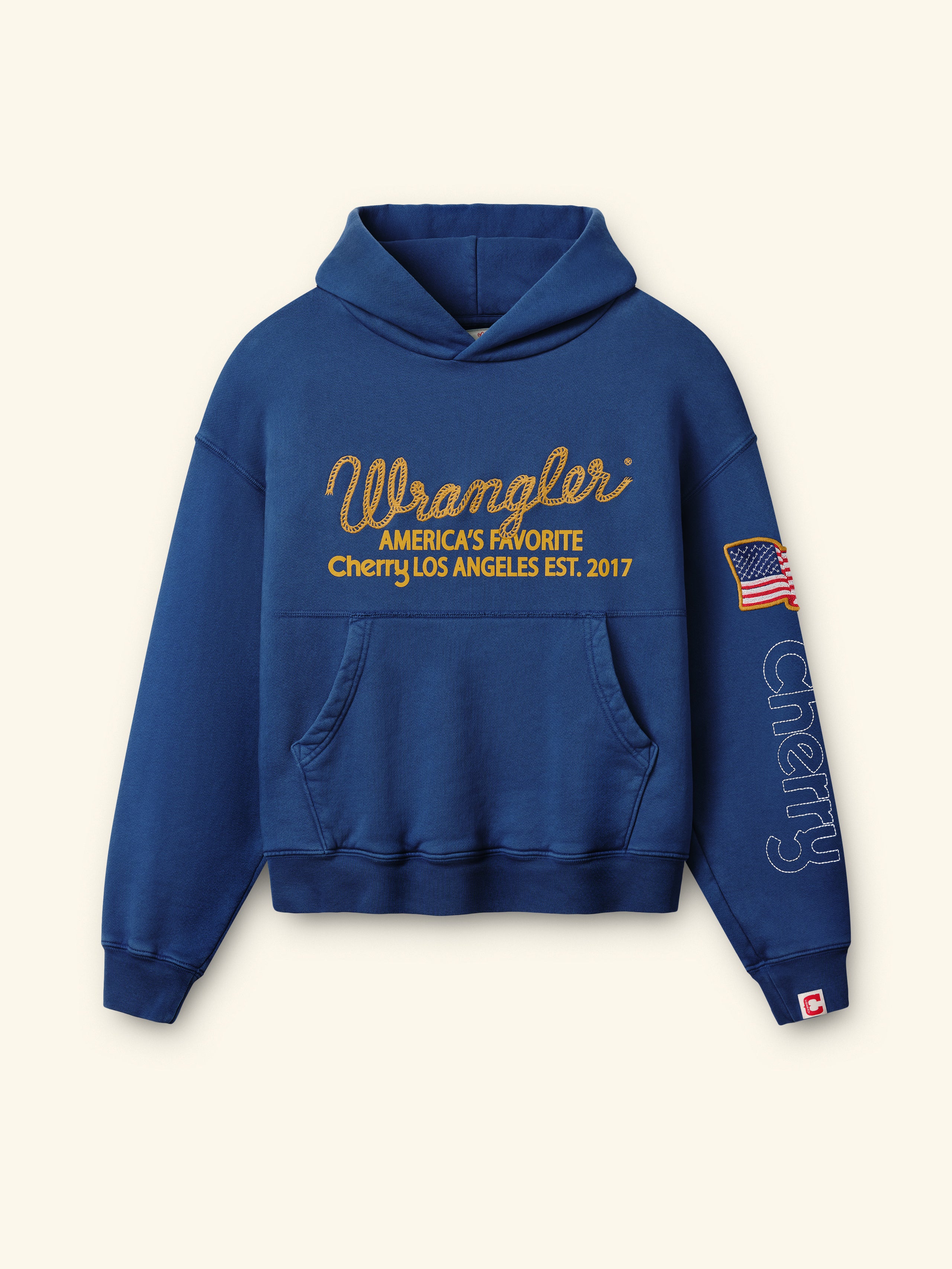 Image of Cherry x Wrangler Hoodie (Royal Blue)
