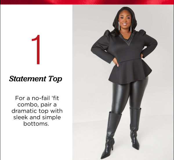 Stone Embellished Peplum Top