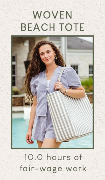 Upcycled Woven Beach Tote