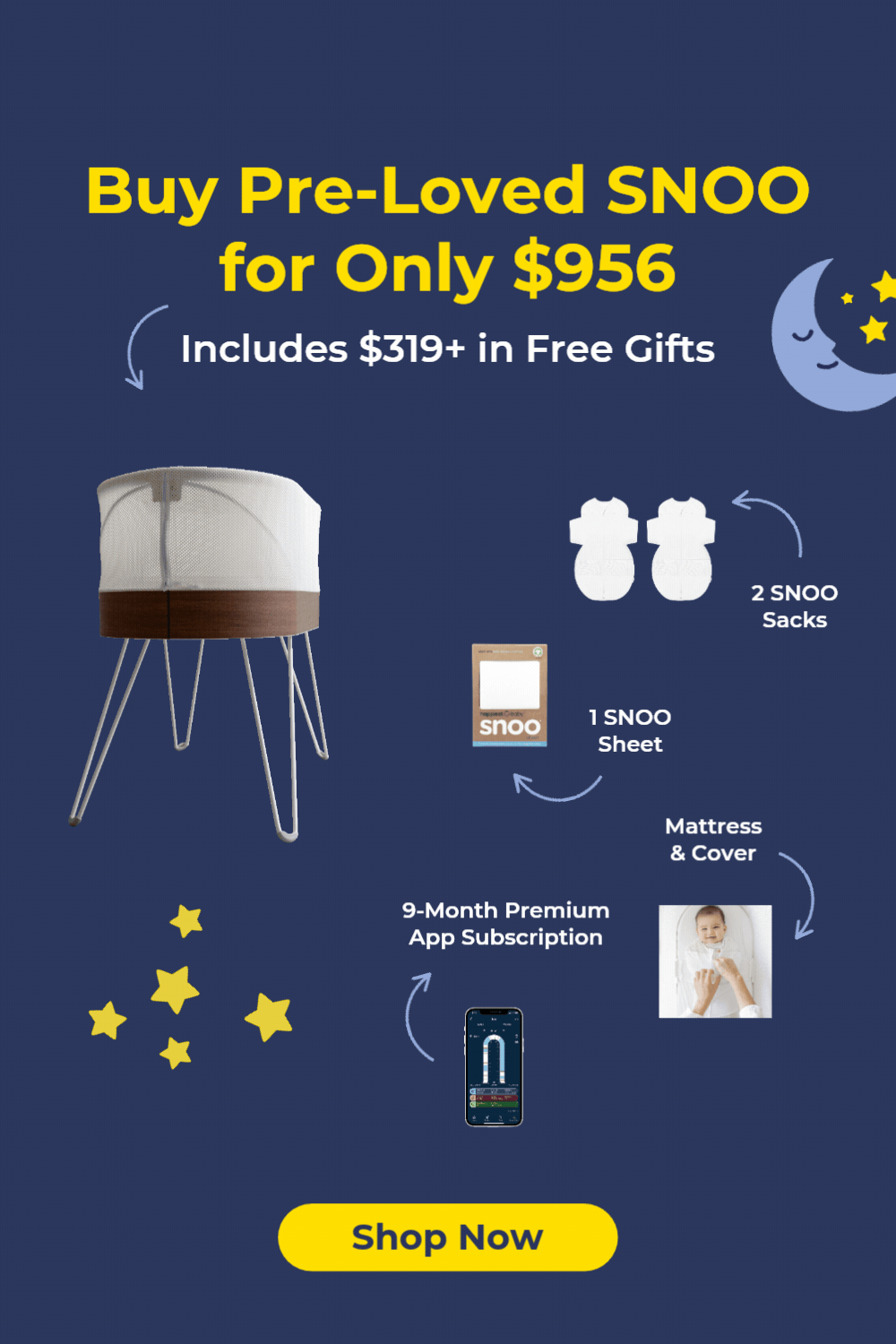SNOOzefest Sale. Buy Pre-Loved SNOO for Only $956. Includes $319+ in Free Gifts. Shop Sale