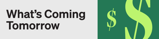 What is happening in the world of finance tomorrow
