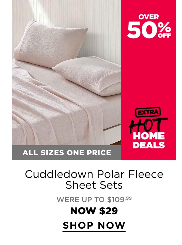 Cuddledown Polar Fleece Sheet Sets