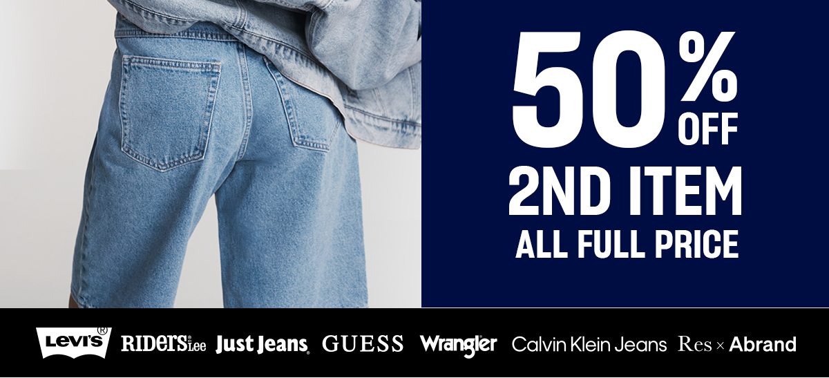 50% Off 2nd item. All Full Price.
