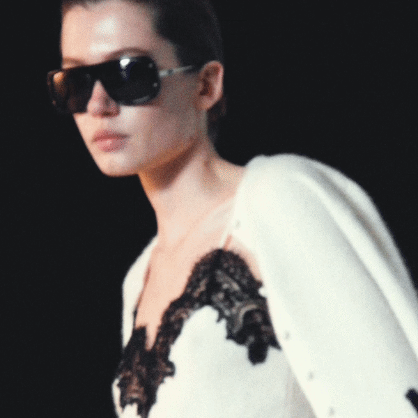 Gif of a model wearing the briar cardigan and beatrix cami.