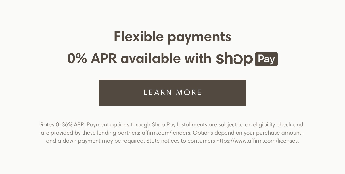 0% APR available with ShopPay