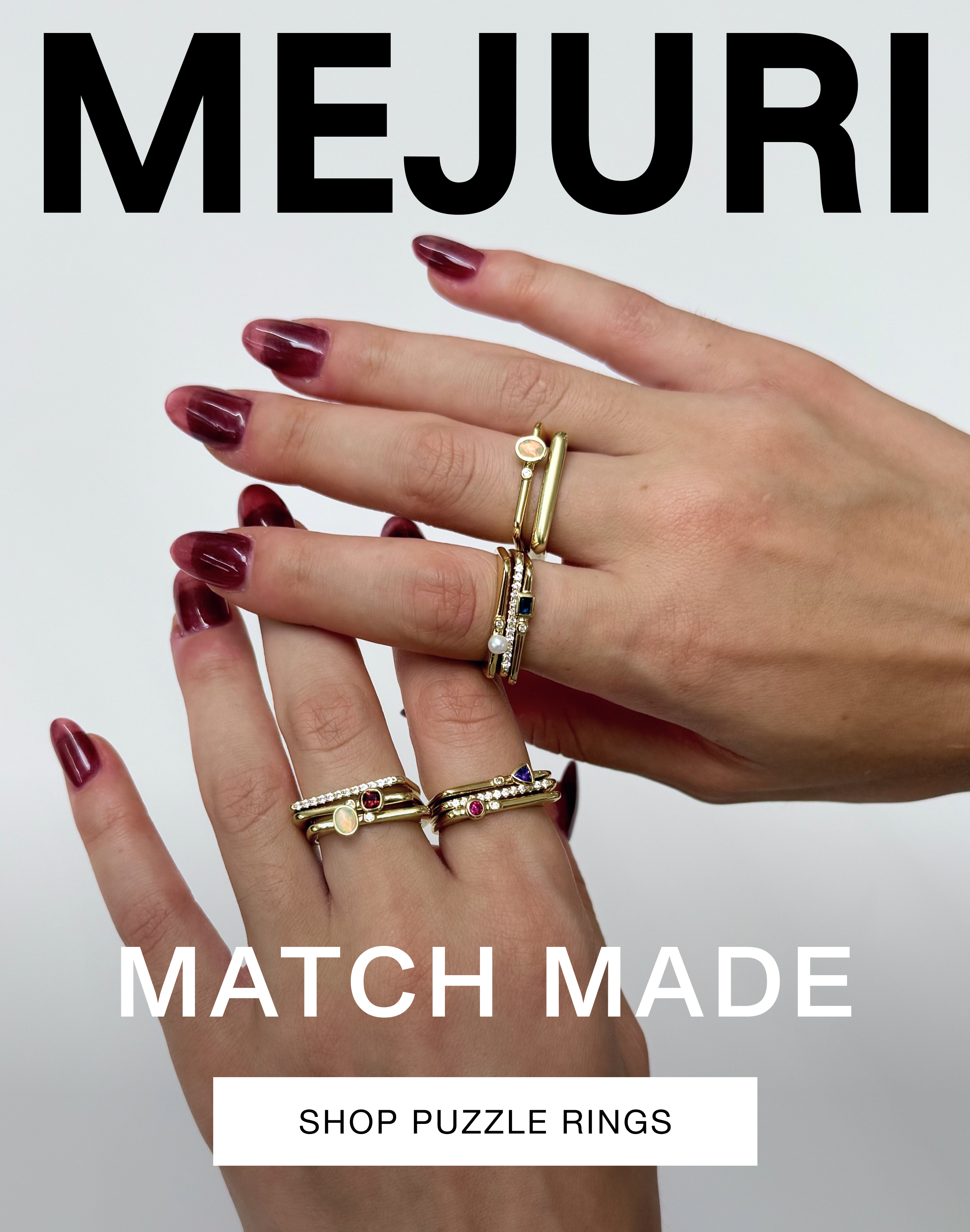 Mejuri. Match Made. Shop Puzzle Rings.