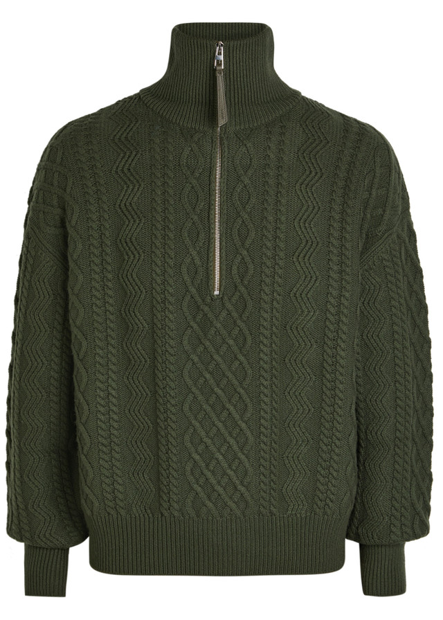 LOEWE Cable-knit wool jumper