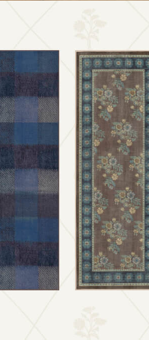 Pennywood Brown & Blue Rug