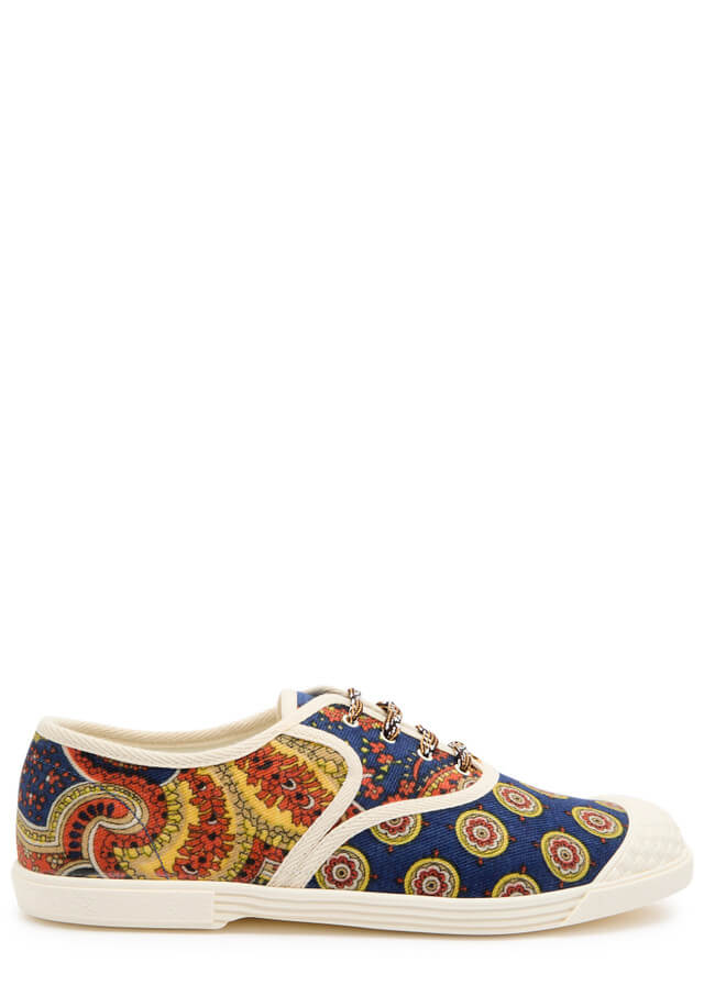 VALENTINO GARAVANI Bay By Bay printed denim sneakers