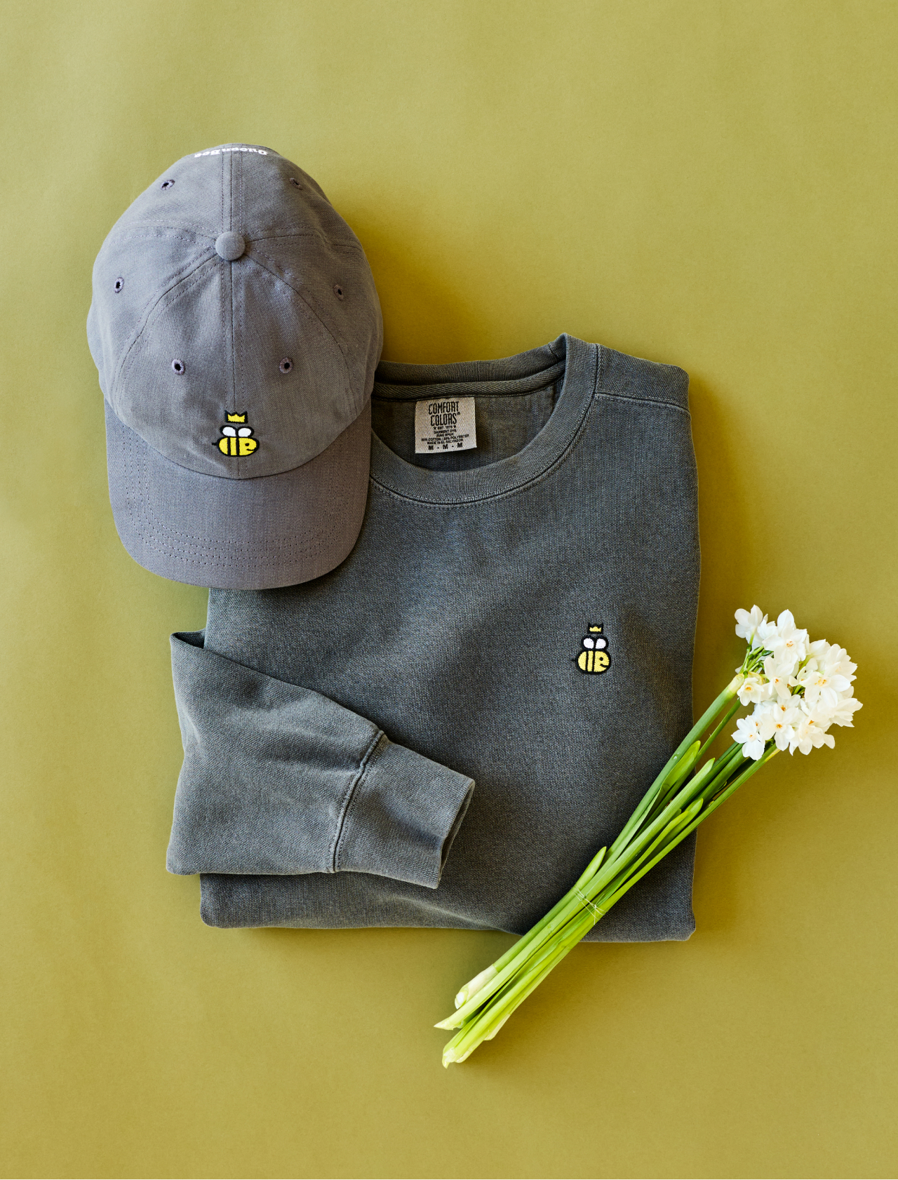 Queen Bee Baseball Cap, Queen Bee Embroidered Sweatshirt