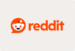 Reddit logo on a light gray background.