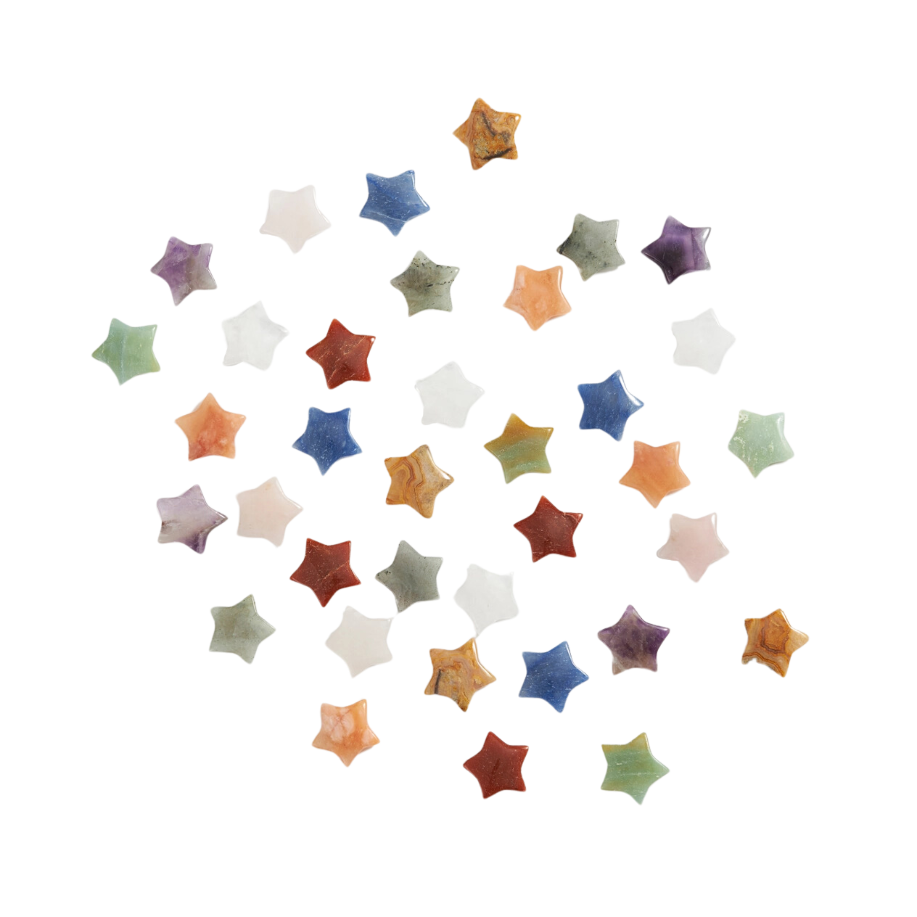Image of Assorted Carved Crystal Stars